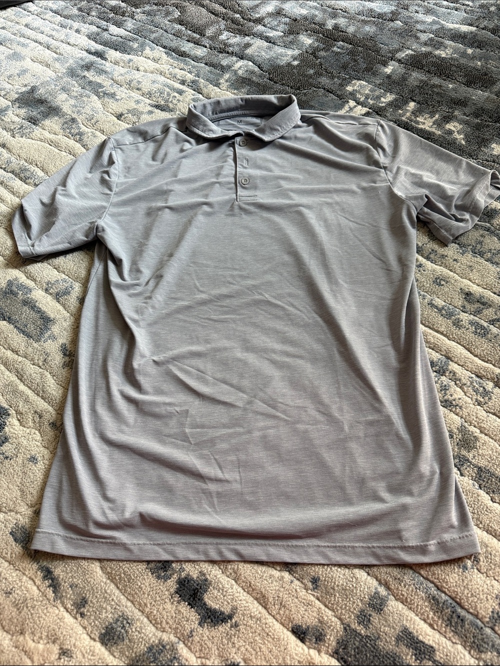 Men's Grey Performance Polo Shirt